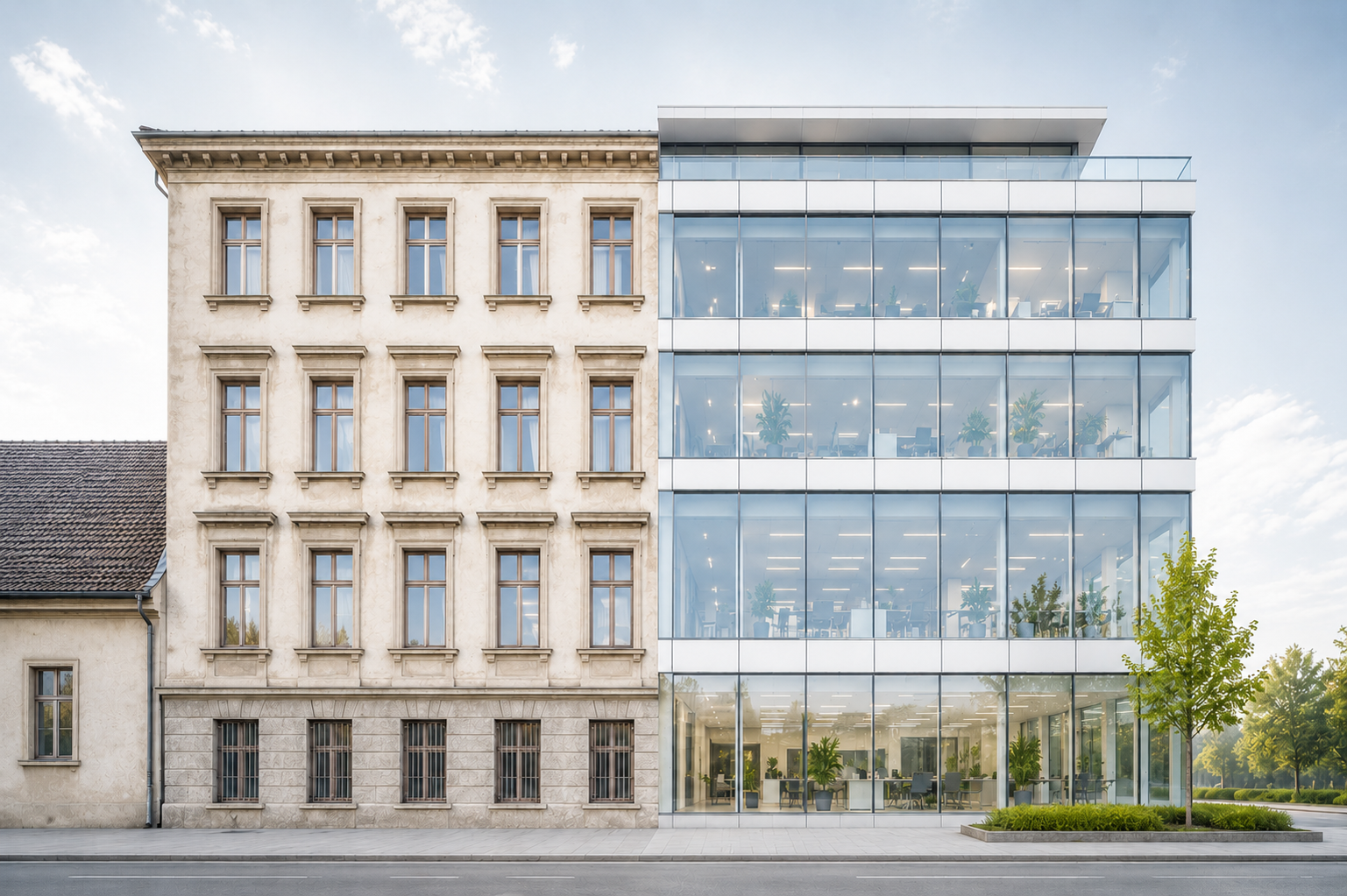 Bild Glasfassade eines Bürogebäudes